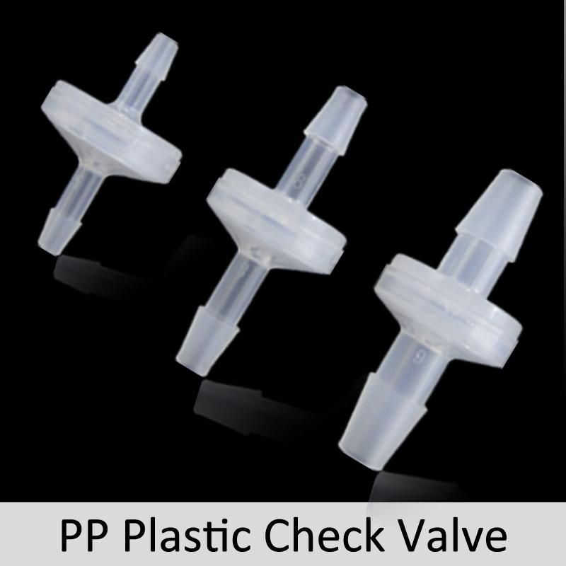 10~100PCS PP plastic non-return valve/ water check valve/ One way valve for Gas Air Liquid Fluids Aquarium medical 1/8 3/16 1/4