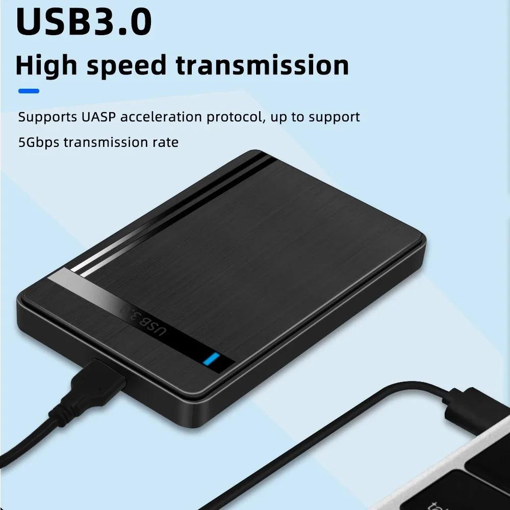 2.5 Inch HDD Case SATA To USB 3.0 HDD Enclosure 3TB Hard Drive Disk SSD Case Adapter 5Gbps Mobile External HDD Box for PC Laptop