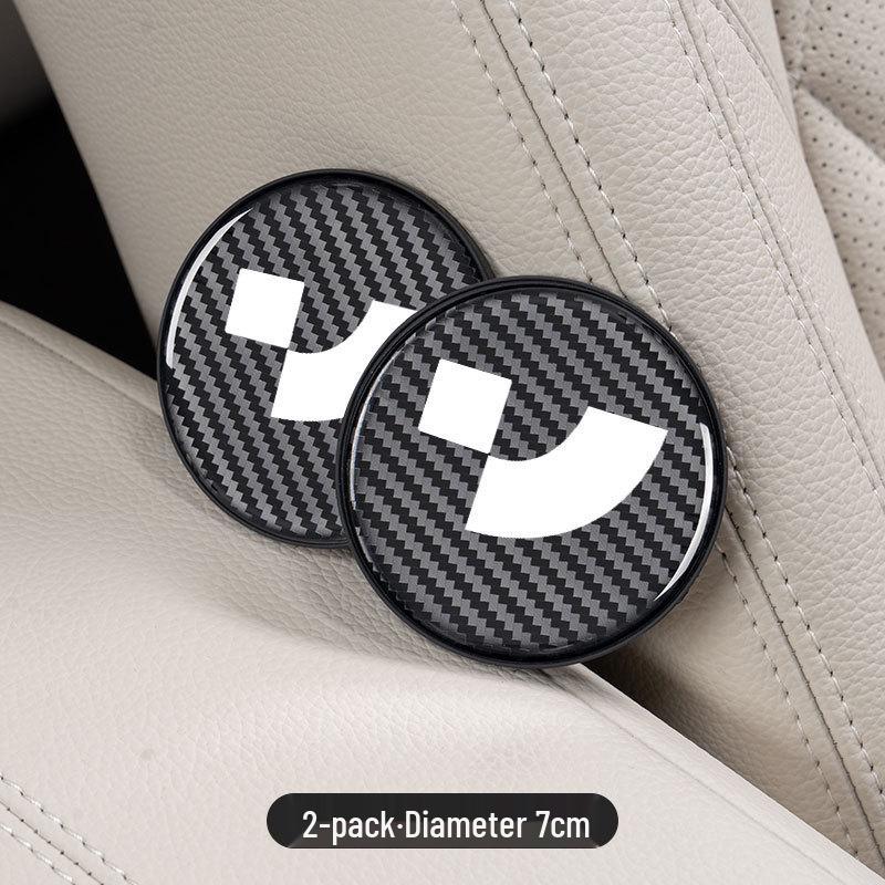 Carbon Fiber Texture Insulated Cup Coaster for Jiyue 01/07/SIMUcar