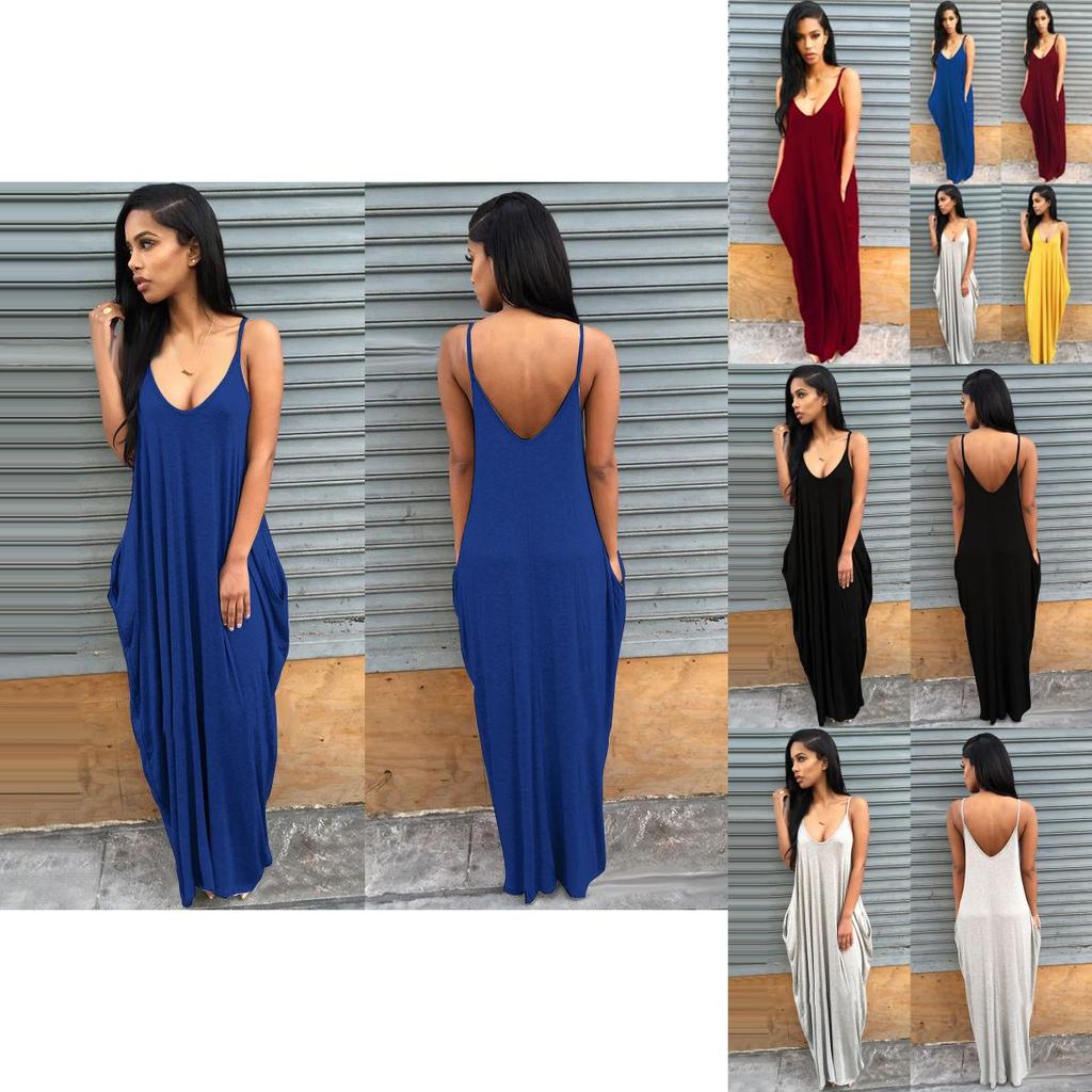 Plus Size Women's Boho Long Maxi Dress For Elegant Beach Holiday Parties