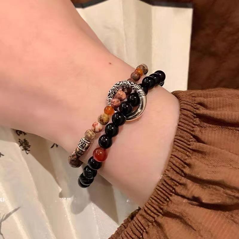 

Rustic Stylish Peace Bead Bracelet Unique Highend Design Perfect For Couples Bead Bracelet Glass