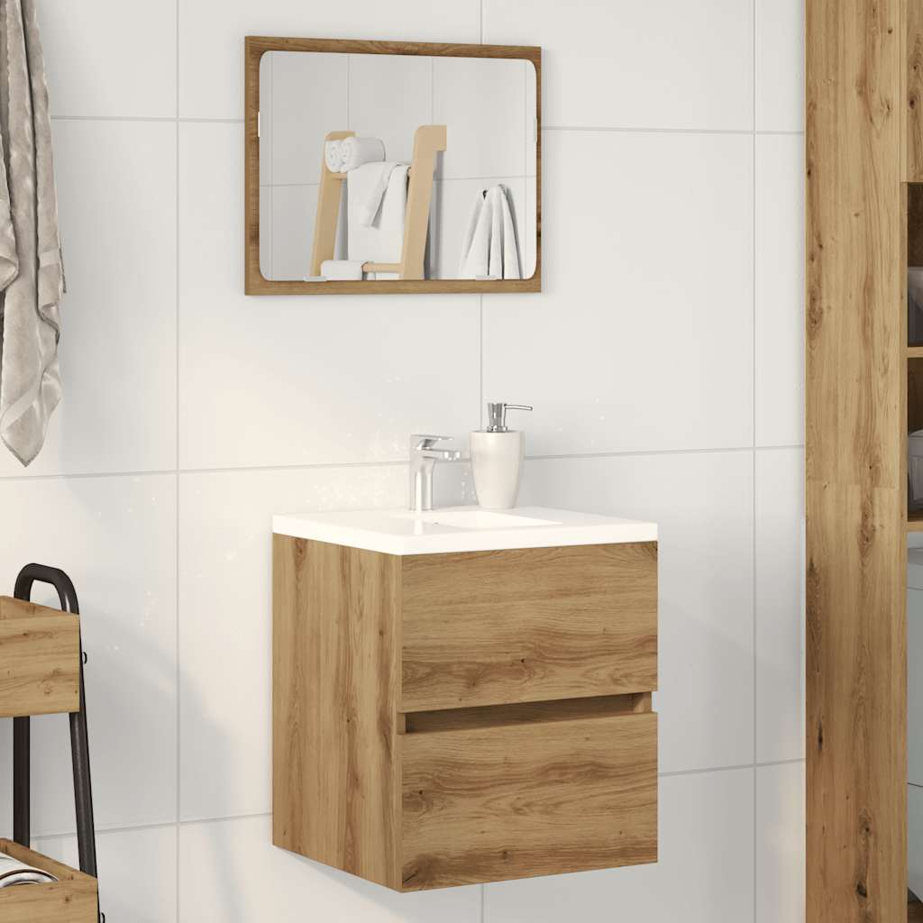Artisan Oak Washbasin Cabinet 41 X 38.5 X 45 Cm Particleboard