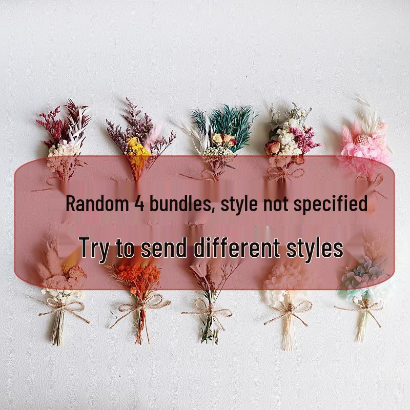 Mini Dried Flower Bouquet: Natural Air-Preserved Flowers Gift Box for DIY Decor and Handmade Ornaments.