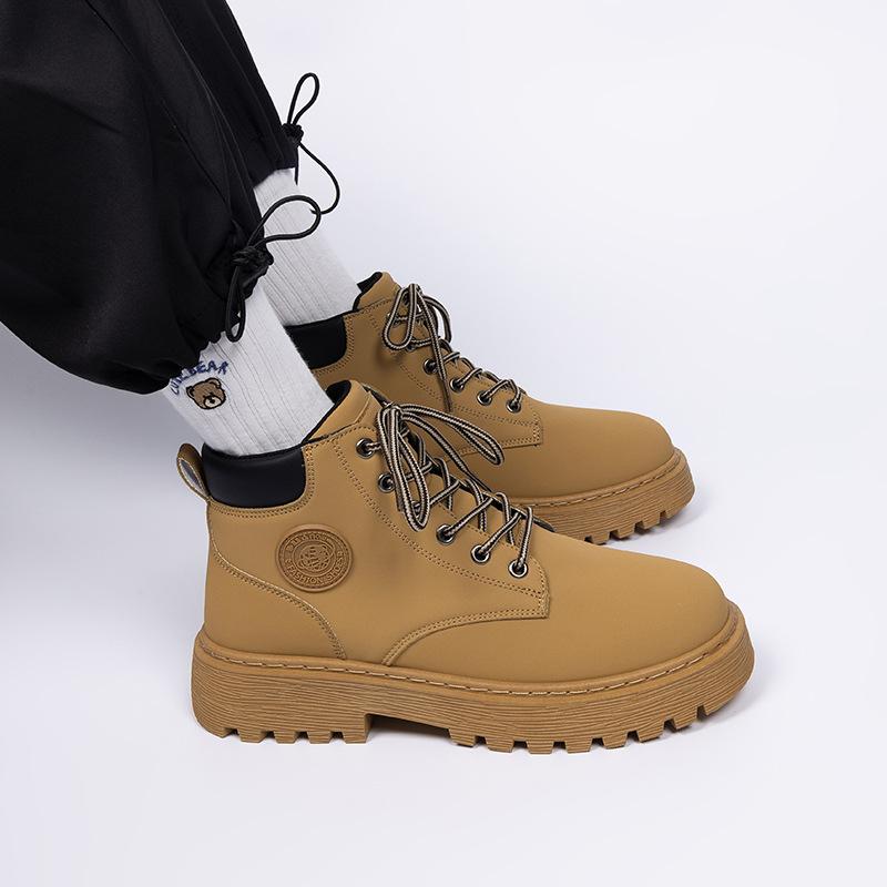 Global outdoor versatile thick-soled Martin boots men's ZHQ-HY800 trendy rhubarb boots popular high-top tooling shoes
