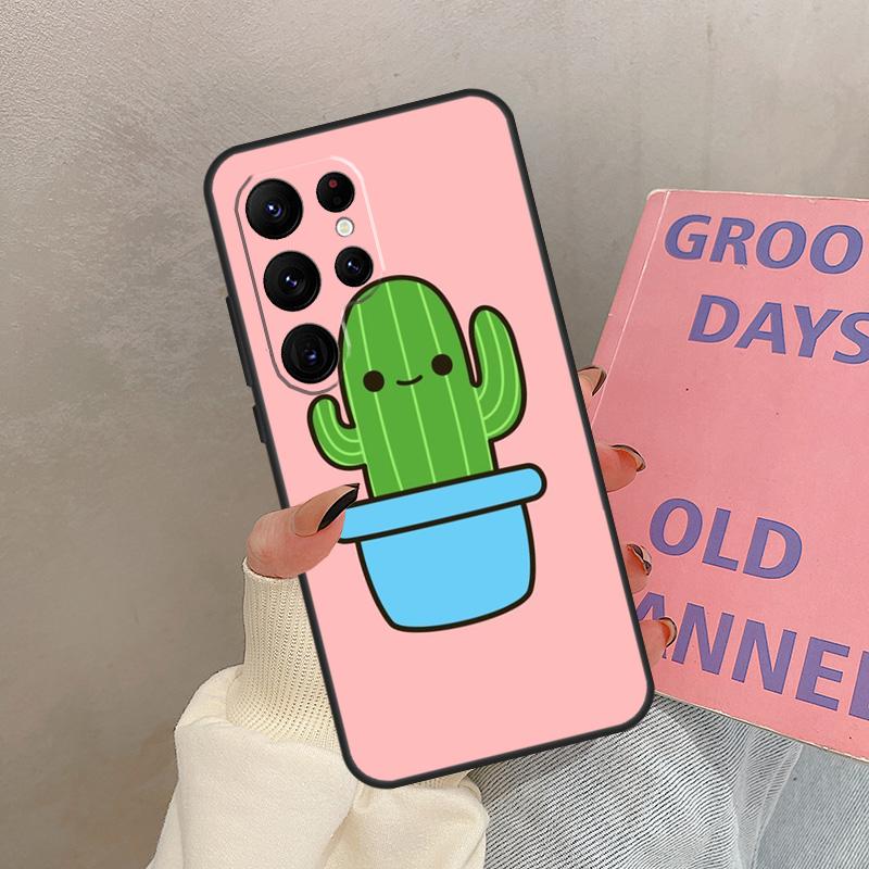 Summer Cactus Patterns Case For Samsung Galaxy S21 S22 S23 S24 S25 Ultra S9 S10 S25 Plus S20 FE S24 FE Cover Coque