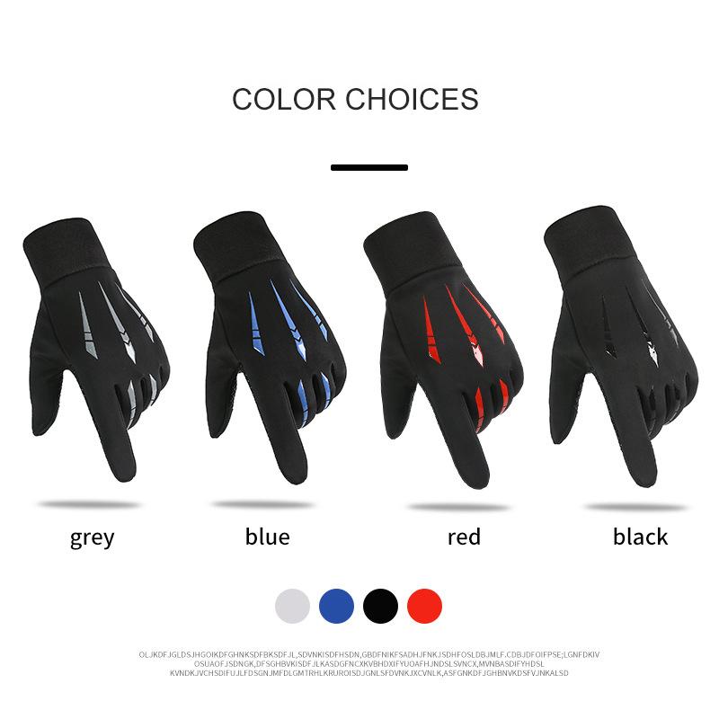 1Pairs Winter Warm Full Fingers Waterproof Windproof Cycling Outdoor Sports Running Motorcycle Ski Touch Screen Gloves