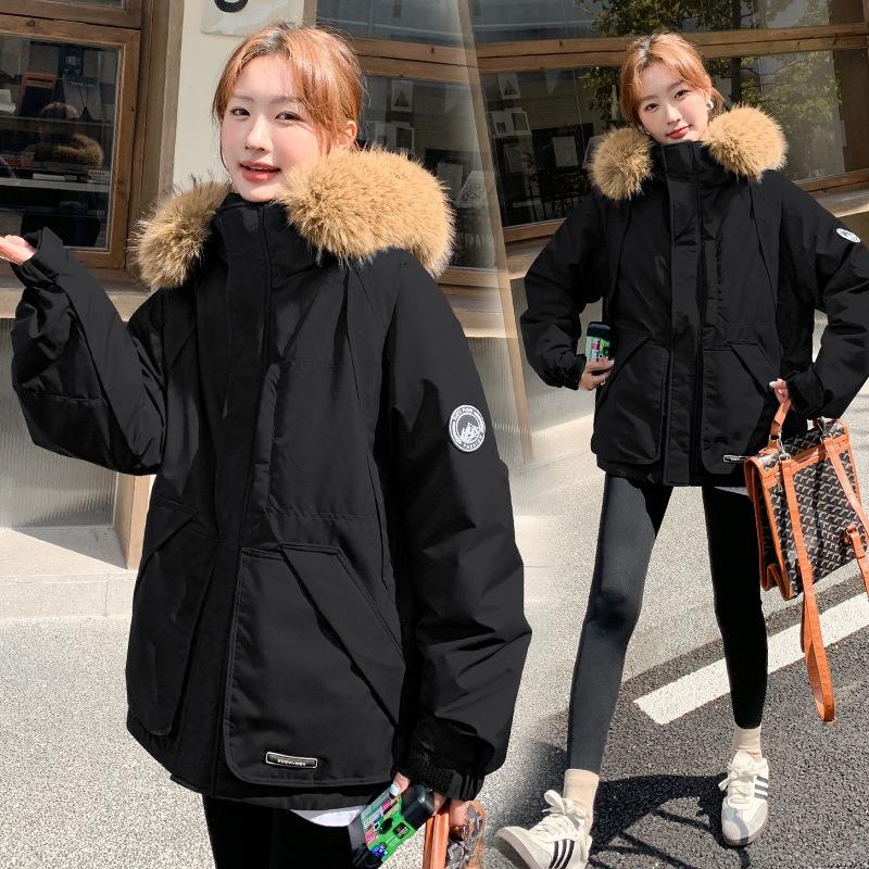 Tooling down cotton-padded pie overcomes women's short short winter fur collar thickened cotton-padded jacket tide