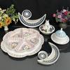 Middle Eastern Style Moon Divided Tray Bar Home Ceramic Snack Dish Home Art Dinner Plates Tableware Table Decoration