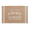 Set de table jute 30 x 45 cm Au bon menu blanc