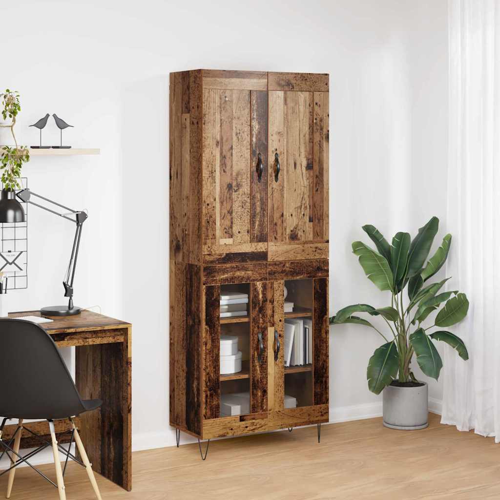 Highboard Reclaimed Wood Look 69.5 x 34 x 180 cm Particleboard