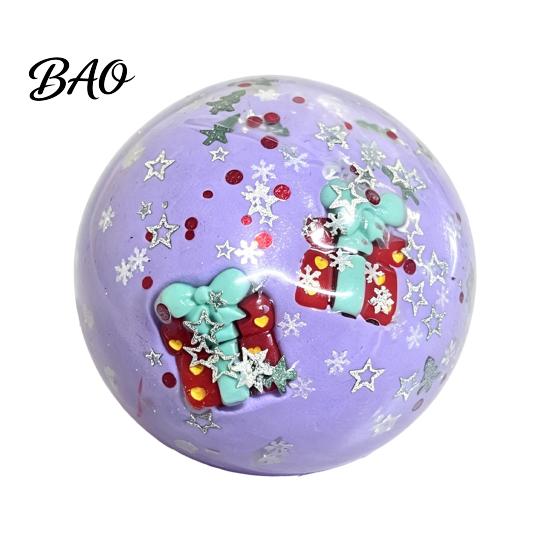Anxiety Relief Squeezable Ball 1/4Pcs Christmas Stress Fidget Toy, Ball, Xmas Elastic Theme Sensory Party Favors for Adults and Kids Squeeze Toy
