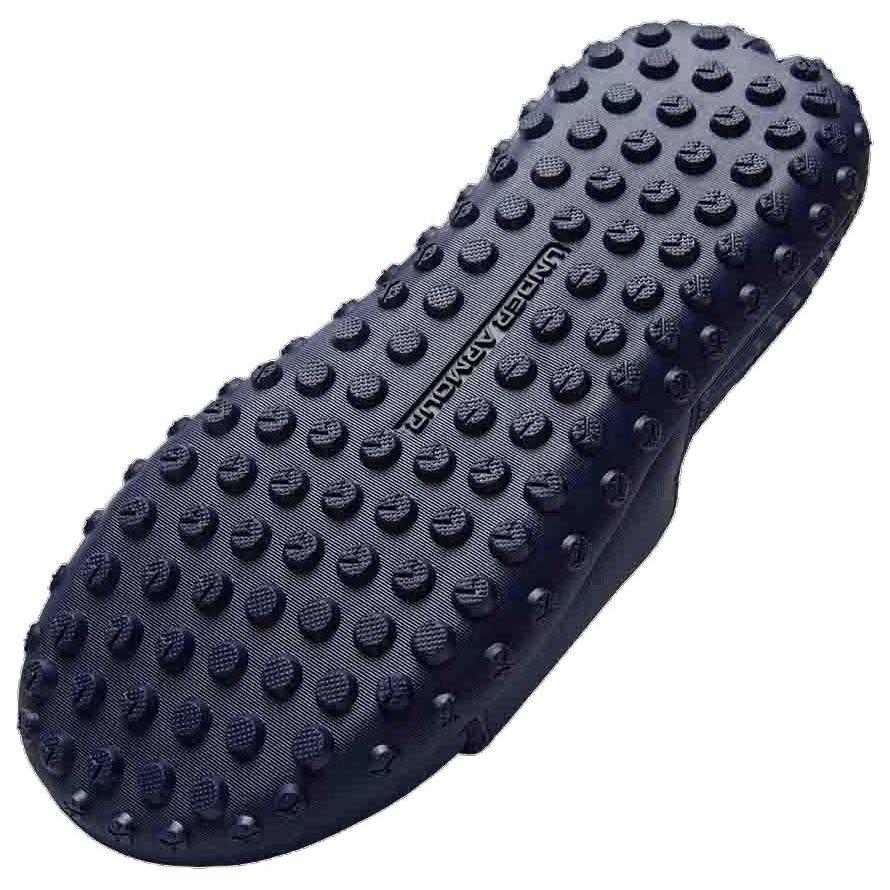 Under Armour Project Rock 3 Slide Midnight Navy Flare Orange Unisex Sneakers Blue 3026034-403