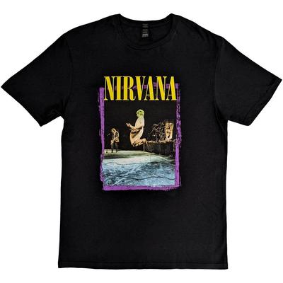 Nirvana TShirt Stage Jump Band Official Black New Unisex T-Shirt