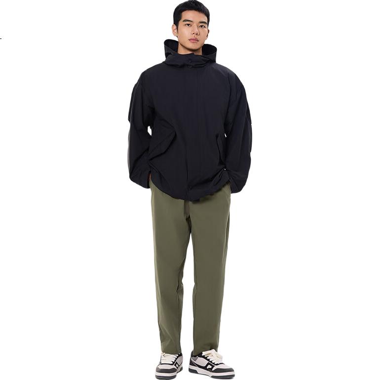 MARKLESS [Quality You Can Trust] Casual Pants, Wrinkle-Resistant, Easy-Care Men's Trousers, Anti-Pilling Pants 5803 Khaki Green 36