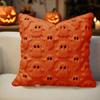 Halloween Throw Pillow Cover Decorative Ghost Pattern Pillowcase Soft Plush Faux Wool Cushions for Home Party Supplies