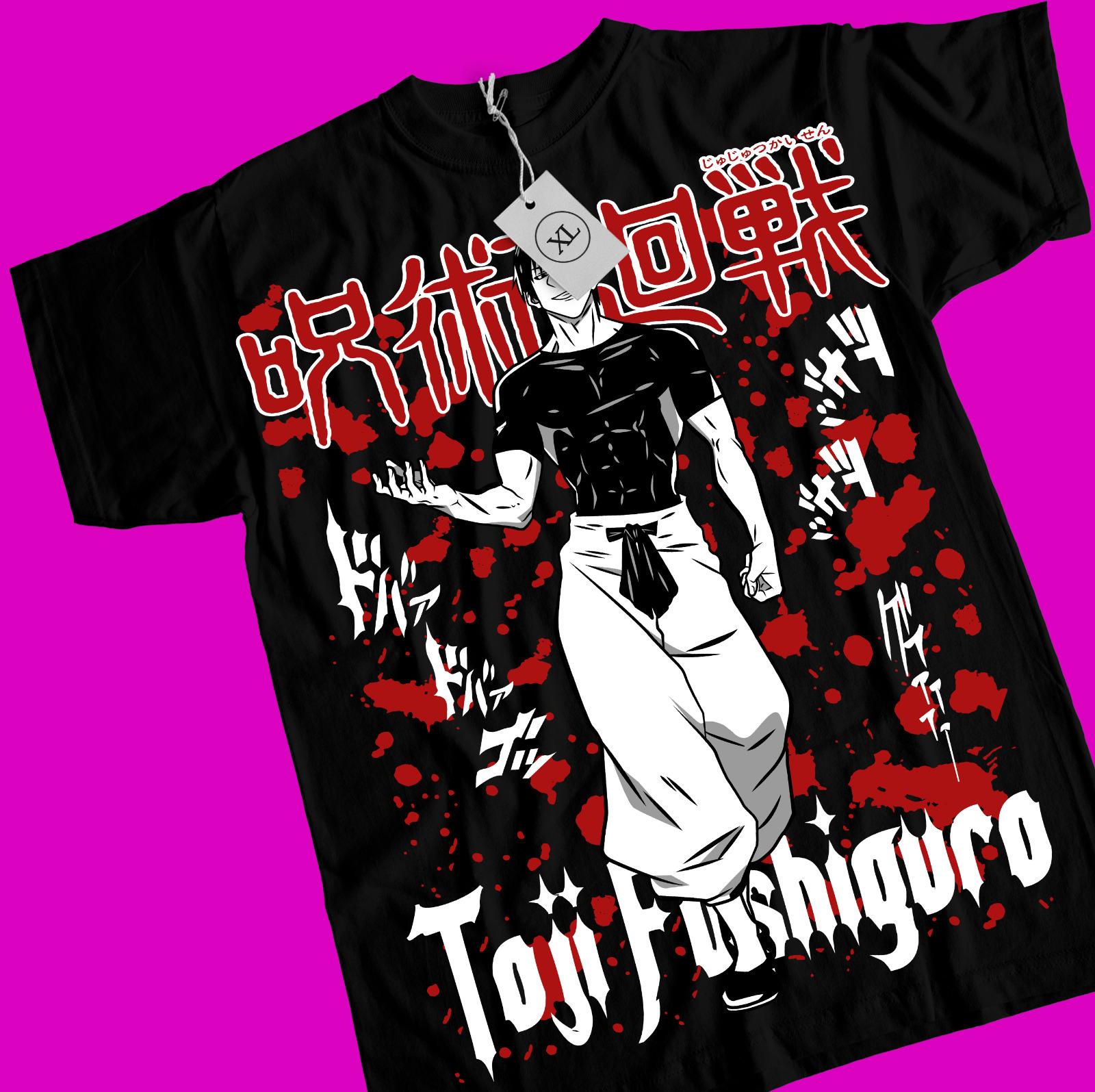 

T-shirt Fushiguro Toji Jujutsu Kaisen Anime Horror Manga Short Sleeve All Sizes 4XL