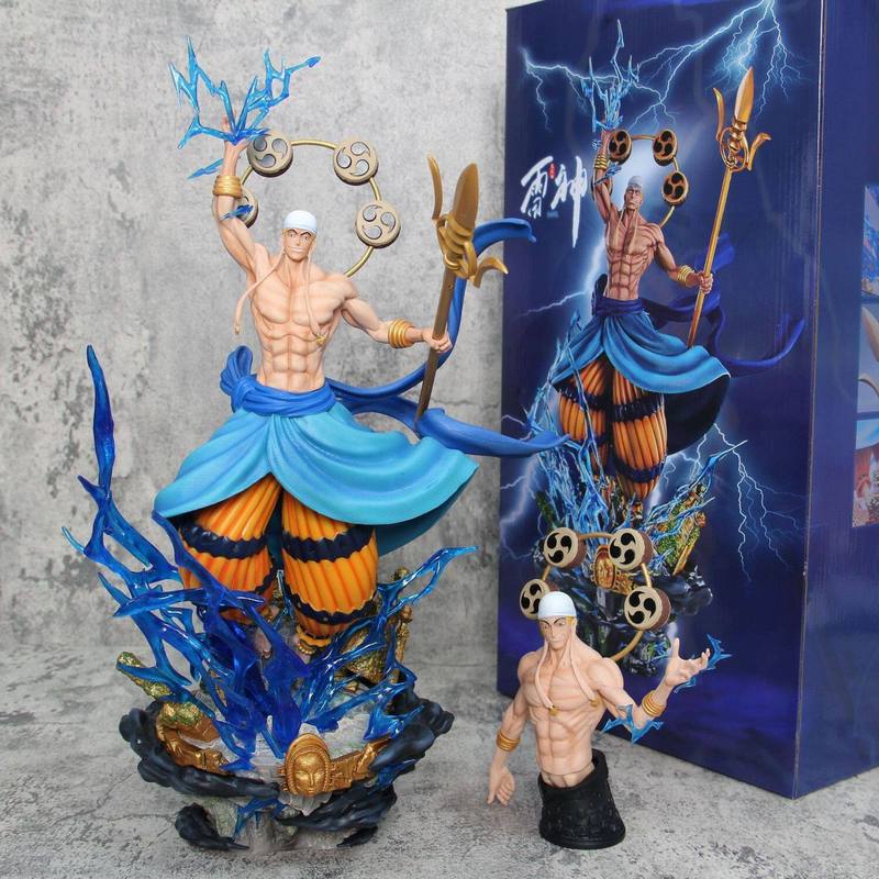 One Piece Gk Handheld Lx Aini Road Big Player Thunder God Aini Road Handheld Model Ornament Height About 45cm