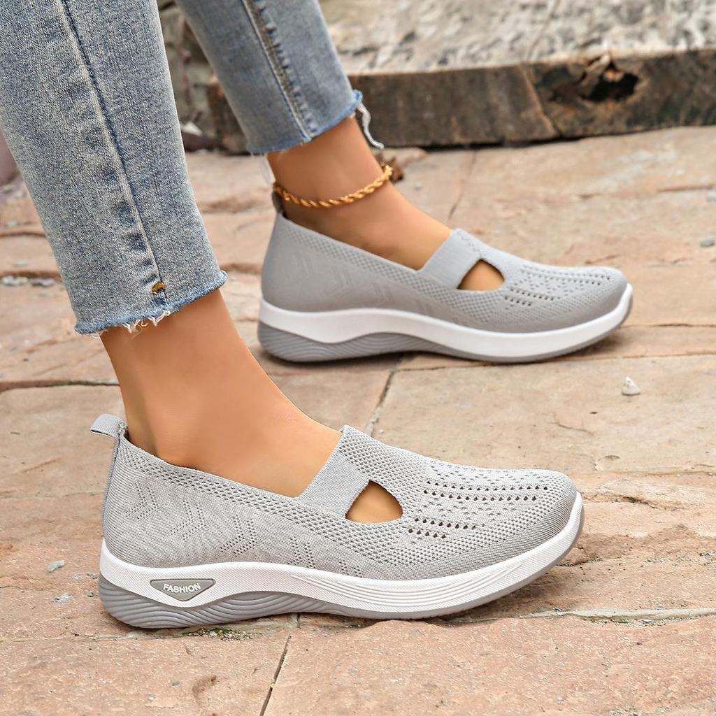 Women's Shoes Breathable Slip On Shoes Comfortable Breathable Casual Shoes Flat Sneakers Outdoor Shoes