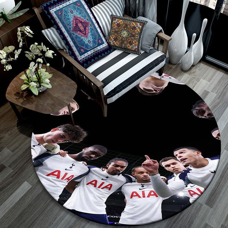Tottenham Hotspur Player Pattern Round rug,Carpet Rug for Living Room Bedroom Playroom ,Non-slip Floor Mat,Holiday Gifts and Birthday Gifts.