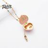 Talos Openable Heart Charm Necklace, Box Pendant with Mini Figurine, Women Tiny Locket Gift for Wife Girlfriend Anniversary