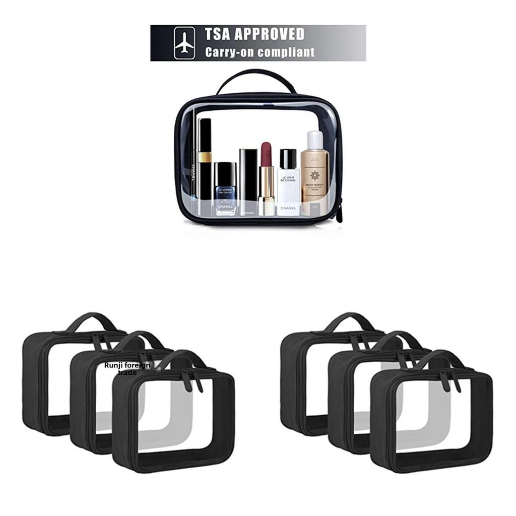 Travel Makeup Organizer Pvc Sealed Cosmetic Bag With Wall Mount For Toiletries And Accessories