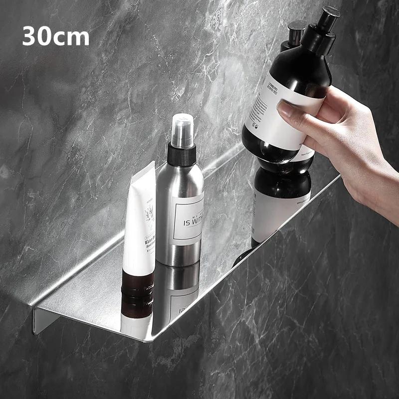 304 Stainless Steel Bathroom Storage Rack Brushed Chrome Shower Rack Corner shelf 20/30/40/50cm Multifunctional Bathroom Hardwa