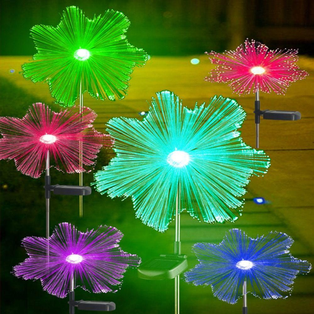 Energy Saving Fiber Optic LED Lamp Solar Powered Landscape Lawn Lamp Outdoor Solar Light  Community