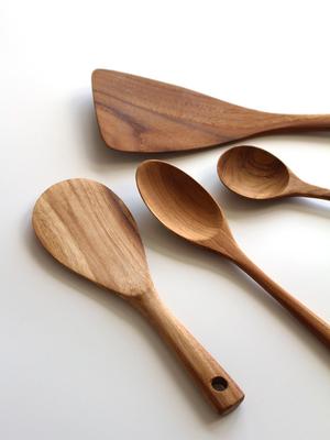 Acacia Teak Kitchen Tools Wooden Cooking Utensils Stir-frying Spoon Spatula Wooden Fried Chopsticks
