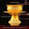 Large Ceramic Offering Bowl Oil Lamp for Temple or Buddhist Hall Decoration, Fruit and Candle Holder