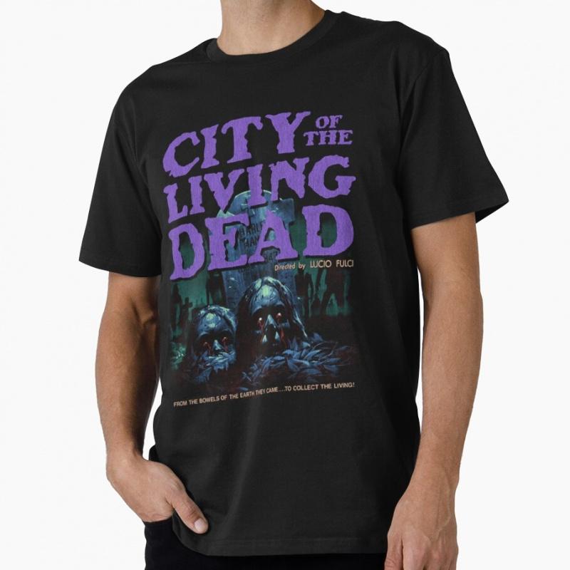 City of the Living Dead Lucio Fulcis Zombie T Shirt Men's 100% Cotton S-6XL