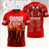 New Vintage Kreator 3d Print T-shirt Men Women Fashion Street Plus Size Sports Hip Hop Short Sleeve Tops Tees Kids Clothing  Y2k