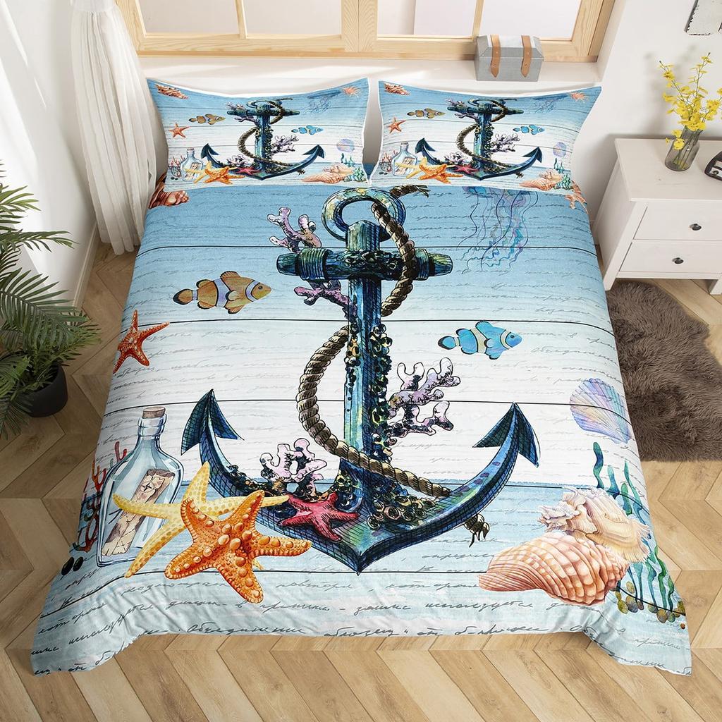 Comforter Anchor Pattern Home Soft Bedding For Adults And Children Suitable Anchor Loversbeautiful Warm And Comfortable
