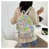 Schoolbag1011 new personalized backpack graffiti middle school student schoolbag women's outdoor leisure travel backpack without pendant