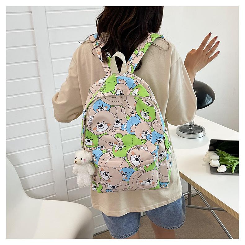 Schoolbag1011 new personalized backpack graffiti middle school student schoolbag women's outdoor leisure travel backpack without pendant