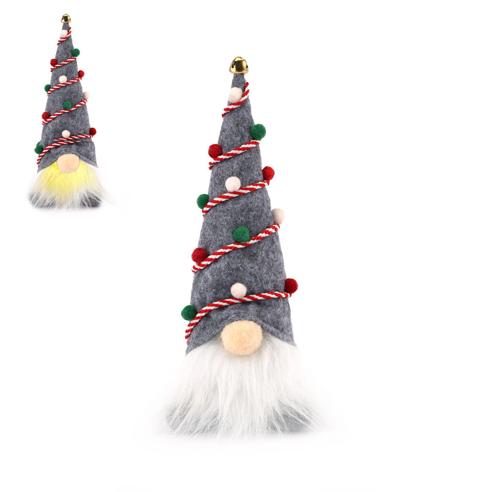 Christmas Glowing Gnome Series: Faceless Dwarf Ornaments for Shop Window Decorations