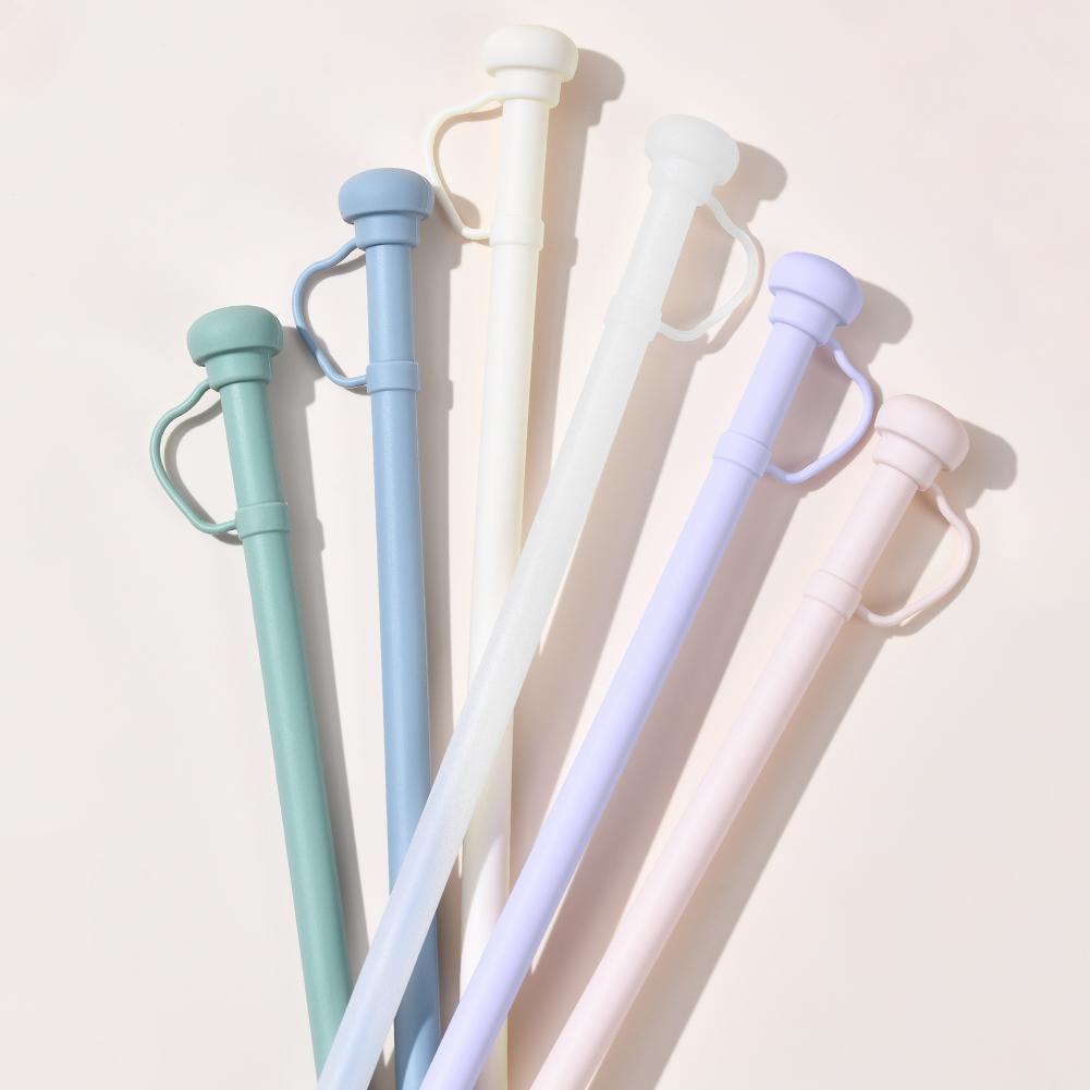 Silicone Long Reusable Straw with Straw Cover Drinking Straw Dustproof Soft Straw for Stanley 20/30/40oz Tumbler