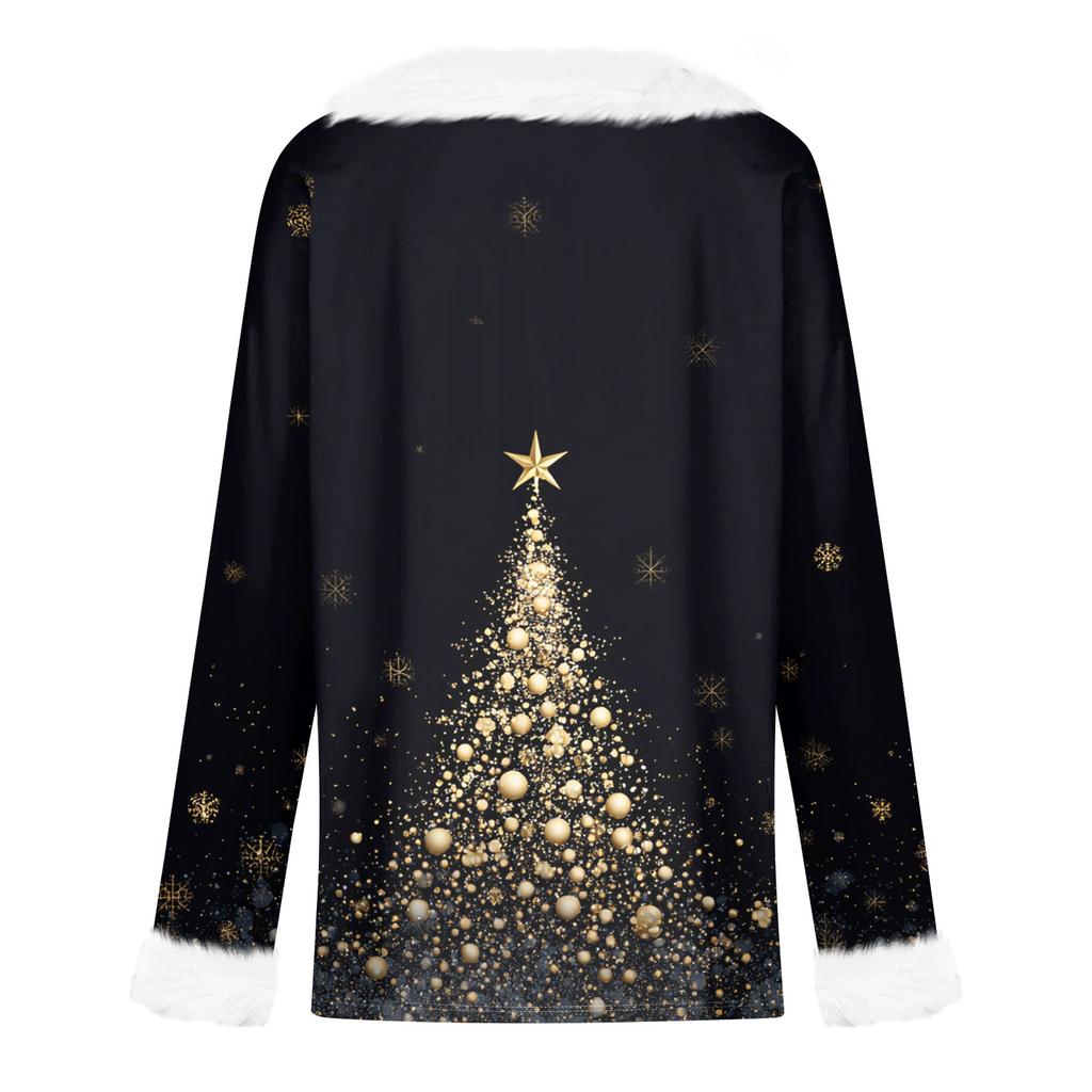 Langarmshirts für Damen, süße Oberteile, Weihnachtsdrucke, T-Shirts, Blusen, lässig, Übergröße, Basic-Oberteile, Pullover