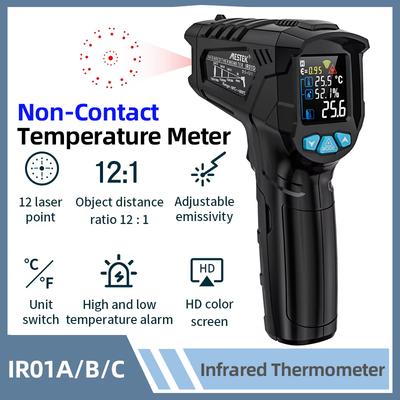 IR01A/B/C Non-Contact Digital Infrared Thermometer High Precision Industrial Temperature Meter Outdoor Hygrometer IR Thermometer