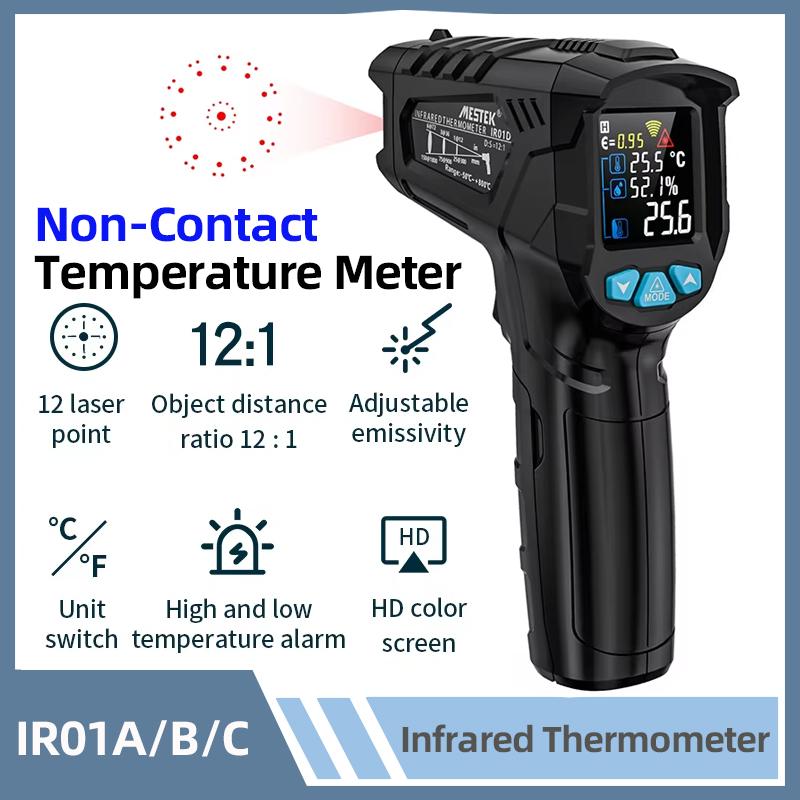 IR01A/B/C Non-Contact Digital Infrared Thermometer High Precision Industrial Temperature Meter Outdoor Hygrometer IR Thermometer