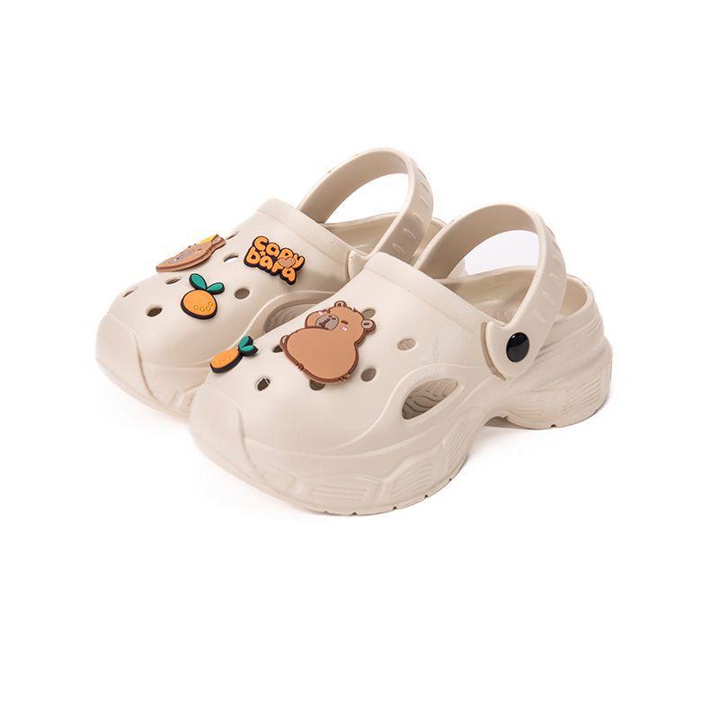 

Hole shoes women wear thick-soled soft-soled heightening sandals in summer, versatile, and two bags for work 36/37 [Standard Size]