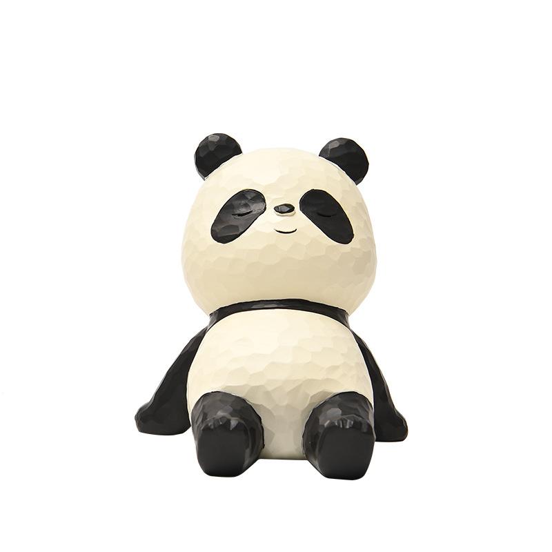 Panda Luxury-style Desktop Entrance Decoration Item, Living Room Home Decoration Resin Item, Craftwork