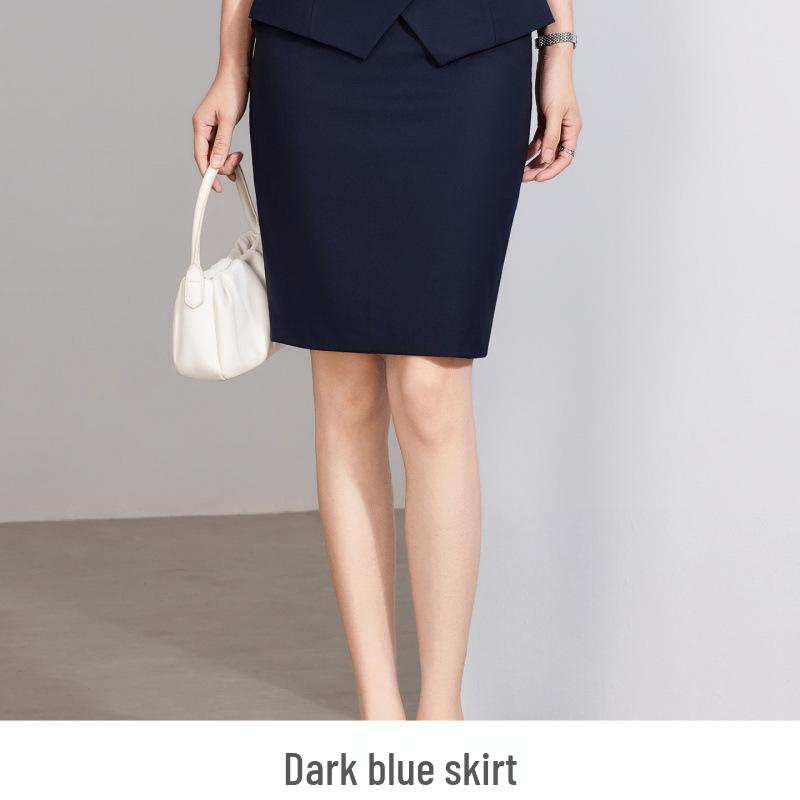 Women s Summer Two-Piece Suit: Short-Sleeved Double-Breasted Jacket with Pants/Skirt Set XL