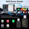 2-ში 1 ახალი უსადენო CarPlay Android Auto ადაპტერი USB დონგლი ჭკვიანი მინი ყუთი Bluetooth Wifi Plug and Play OEM მანქანის სტერეოსთვის
