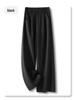 Women's Gray Wide-Leg Suit Pants: 2025 Spring/Summer Draping Straight-Leg Loose Trousers