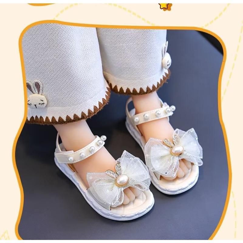 Mädchen Sandalen Blumen Schleife Knoten Süße Weiche kinder Strand Schuhe Kinder Sommer Schleife Knoten Sandalen Prinzessin Mode Niedlich Hohe Qualität
