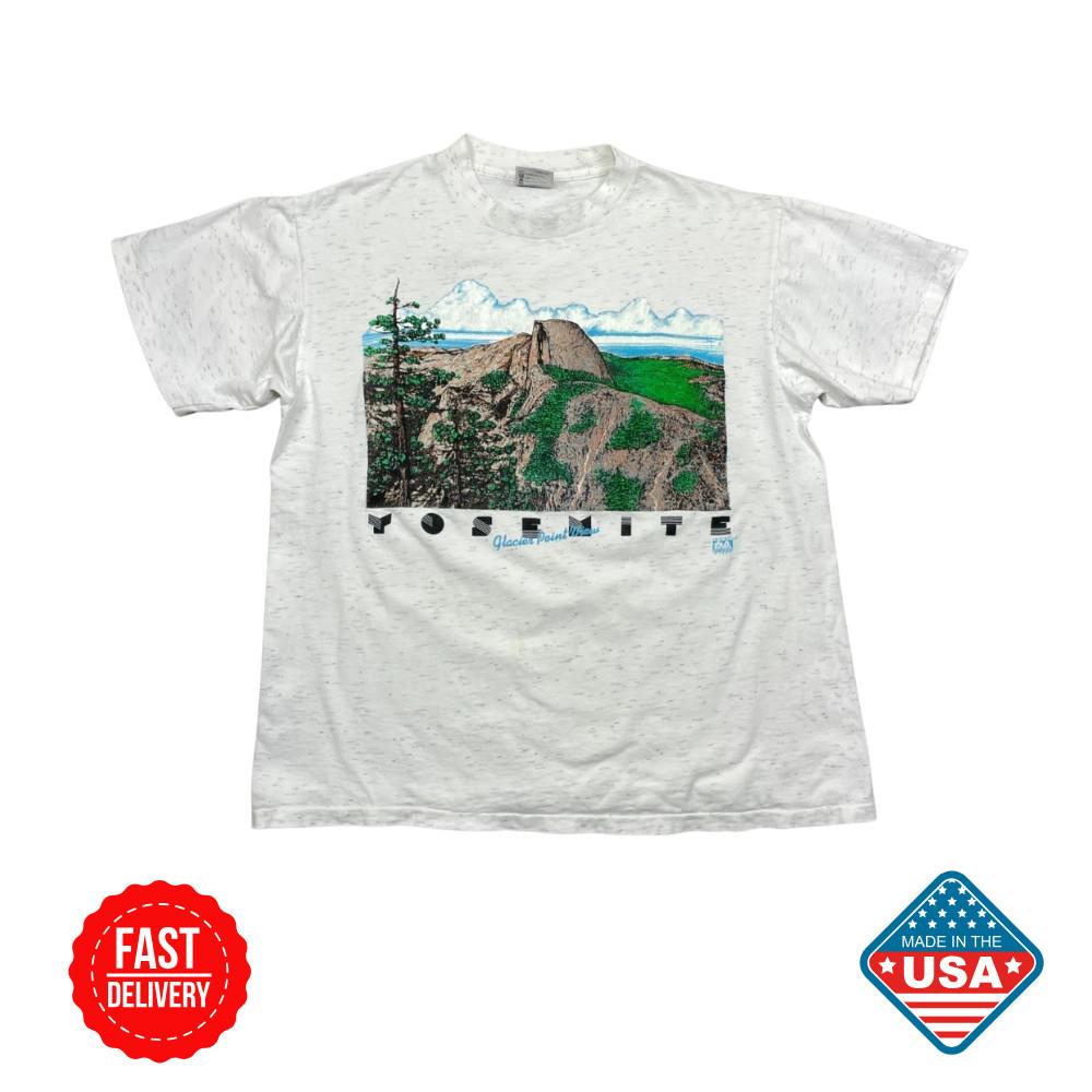 Vintage Yosemite Glacier Point View T Shirt L Oneita Nature Single Stitch 90s Te Unisex T-Shirt L