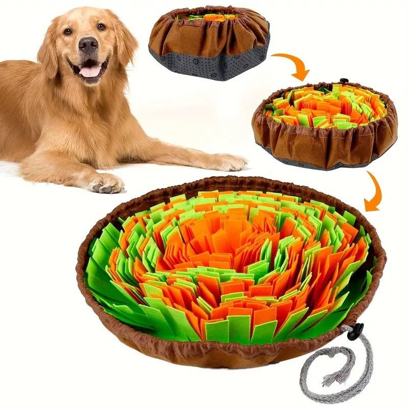 2025 New Model Avocado Dog IQ Puzzle Eco-Friendly Felt Solid Slow Eating Training Bowl Pad