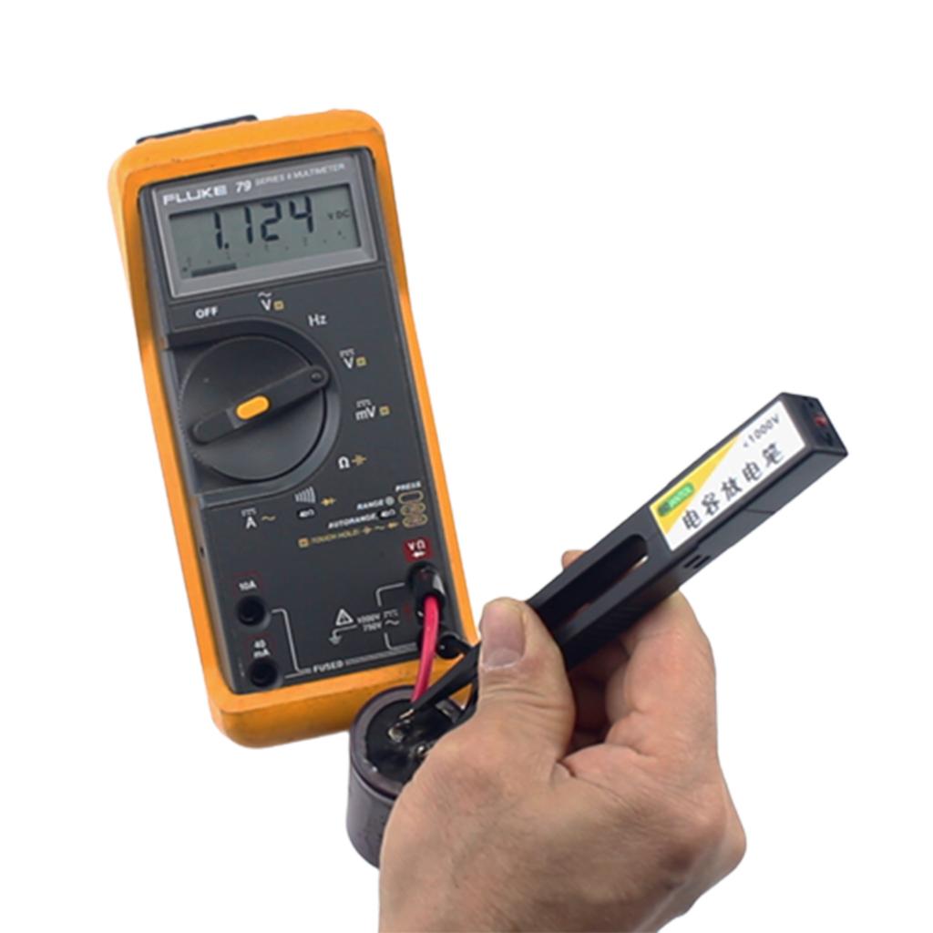 Portable Capacitor Discharge Pen High Voltage Fast Discharging Tool Digital Sparkpen Discharger 1000V for Industrial