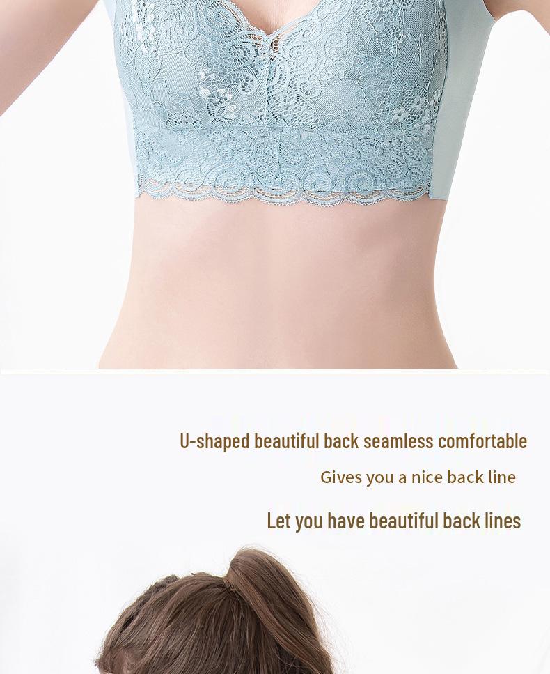 Seamless Plus Size Anti-Sagging Sports Bra for Women - Supports Big Chest and Tucks Side Fat