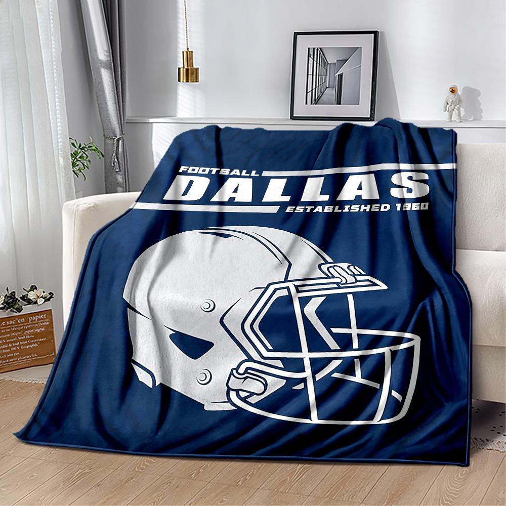 Dallas Cowboys Helmet Blankets Are Suitable for Living Rooms, Bedrooms, Camping, and Other Places, Making Them an Ideal Choice for Gifts.